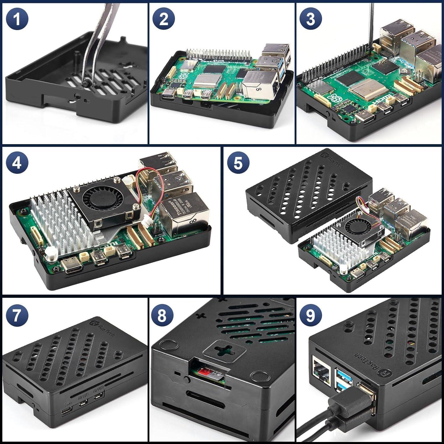 Kit Raspberry Pi 5 16GB RAM RasTech con Enfriador y Caja