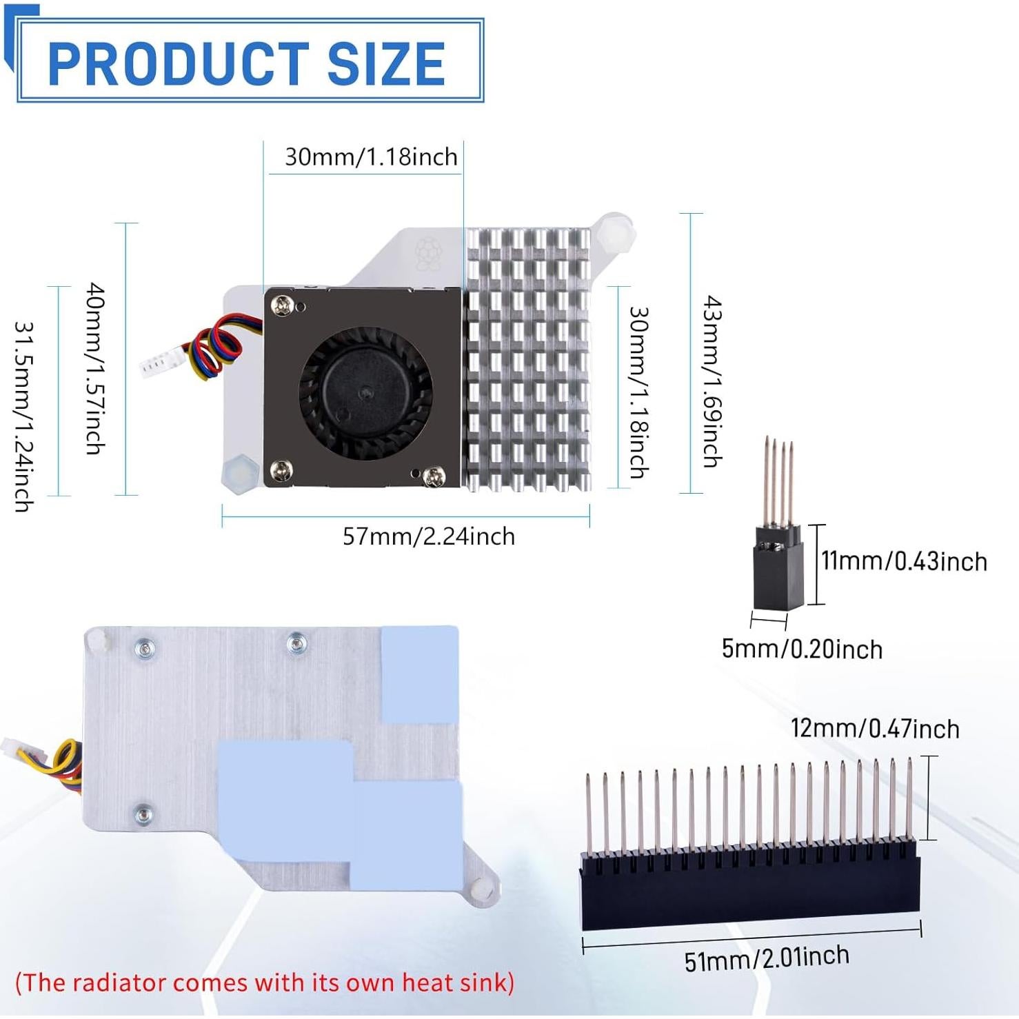 GeeekPi P33 HAT PoE+ para Raspberry Pi 5 con enfriador activo