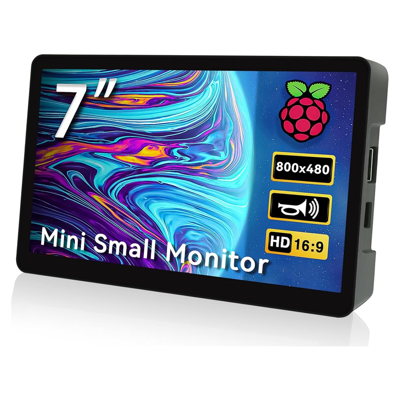 Monitor HDMI 7" HAMTYSAN 800x480 para Raspberry Pi