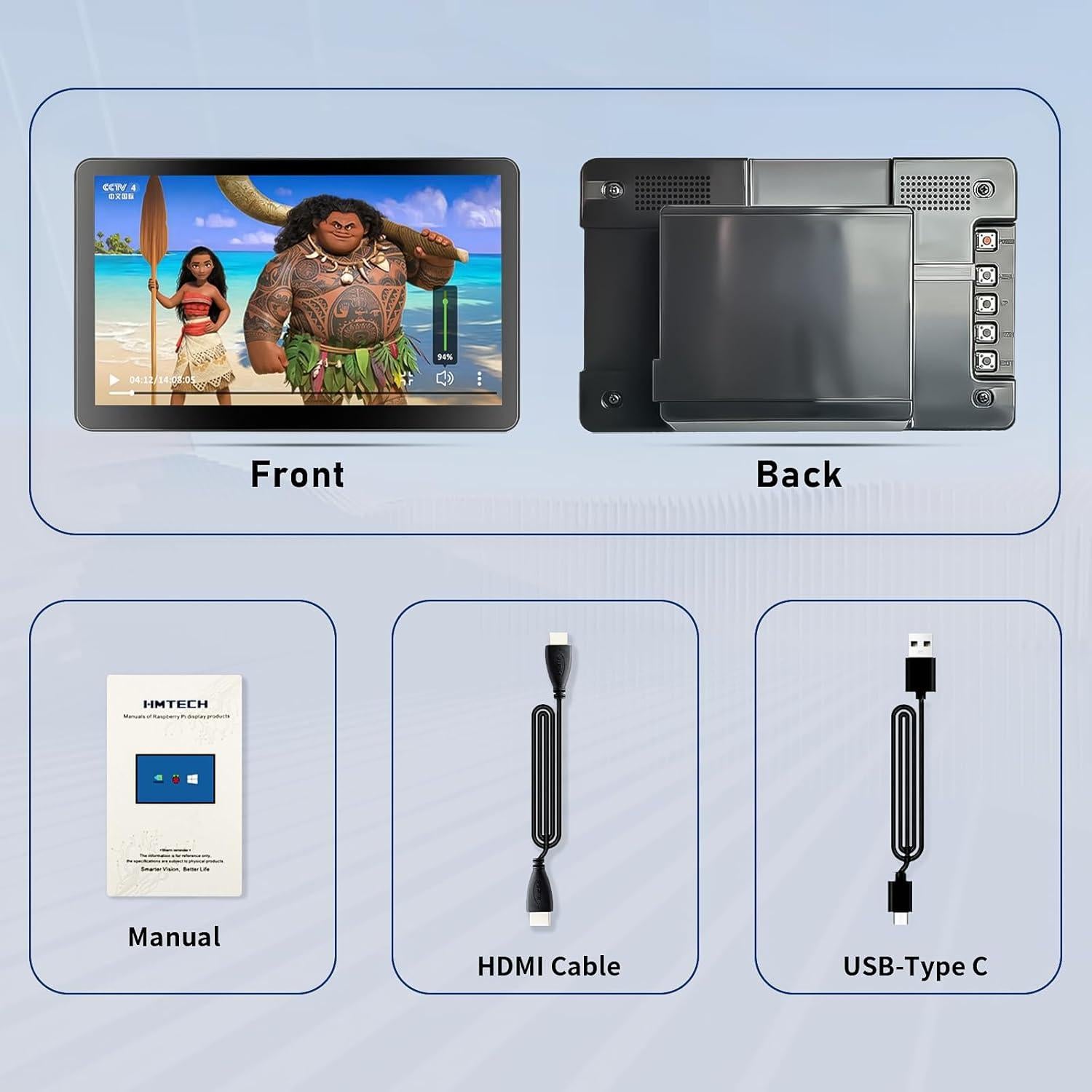 Monitor HDMI 7" HAMTYSAN 800x480 para Raspberry Pi