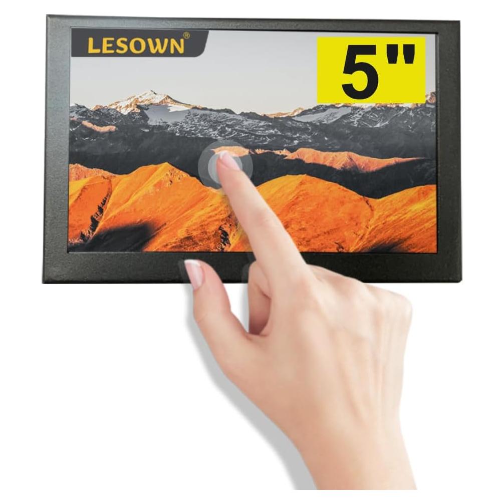 Mini Monitor Portátil 5" LESOWN IPS 800x480 Táctil