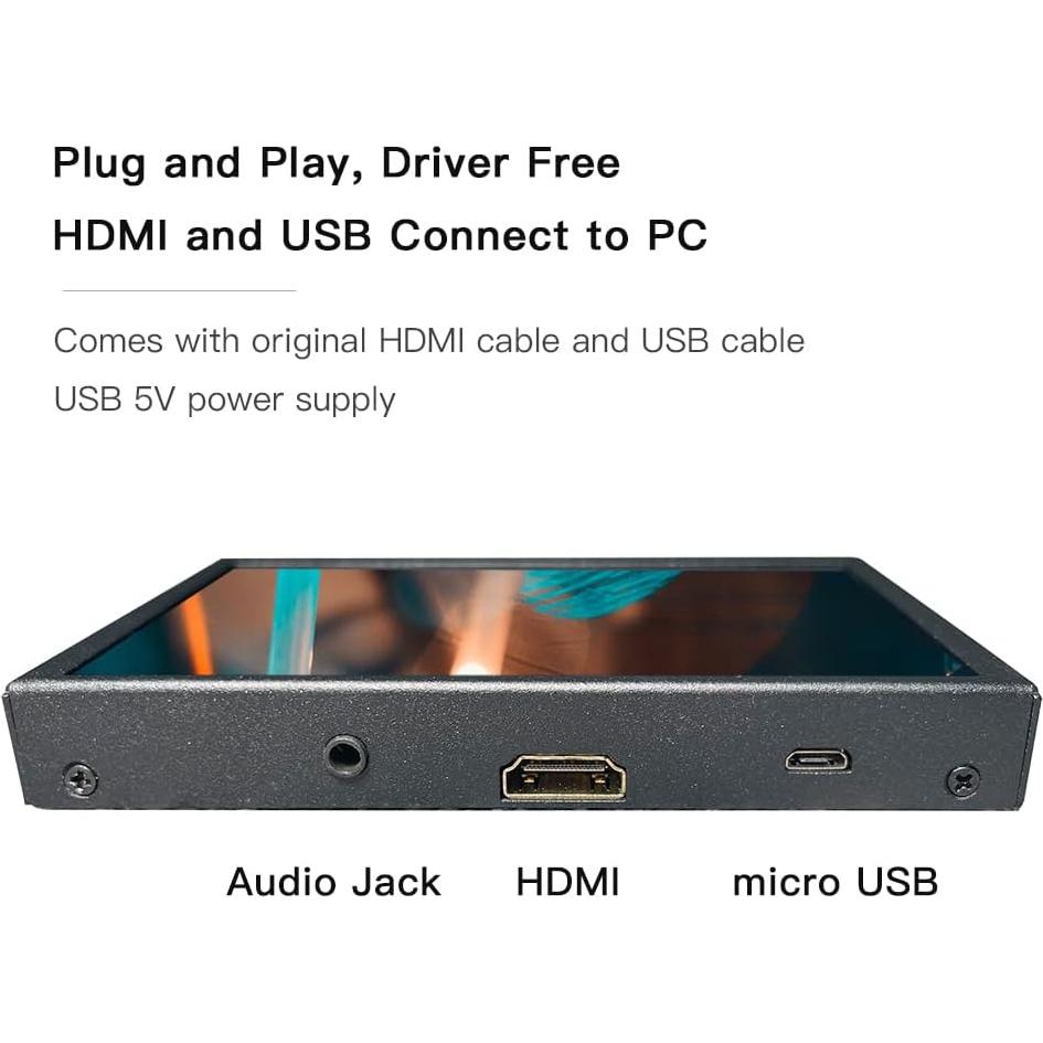 Mini Monitor Portátil 5" LESOWN IPS 800x480 Táctil