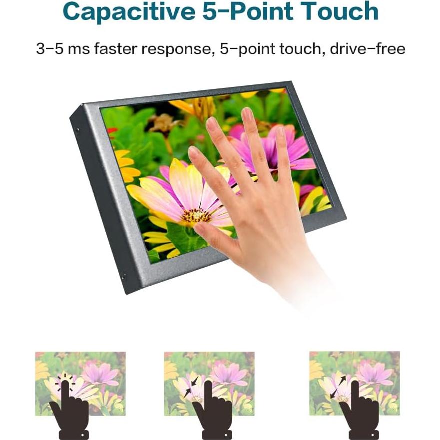 Mini Monitor Portátil 5" LESOWN IPS 800x480 Táctil