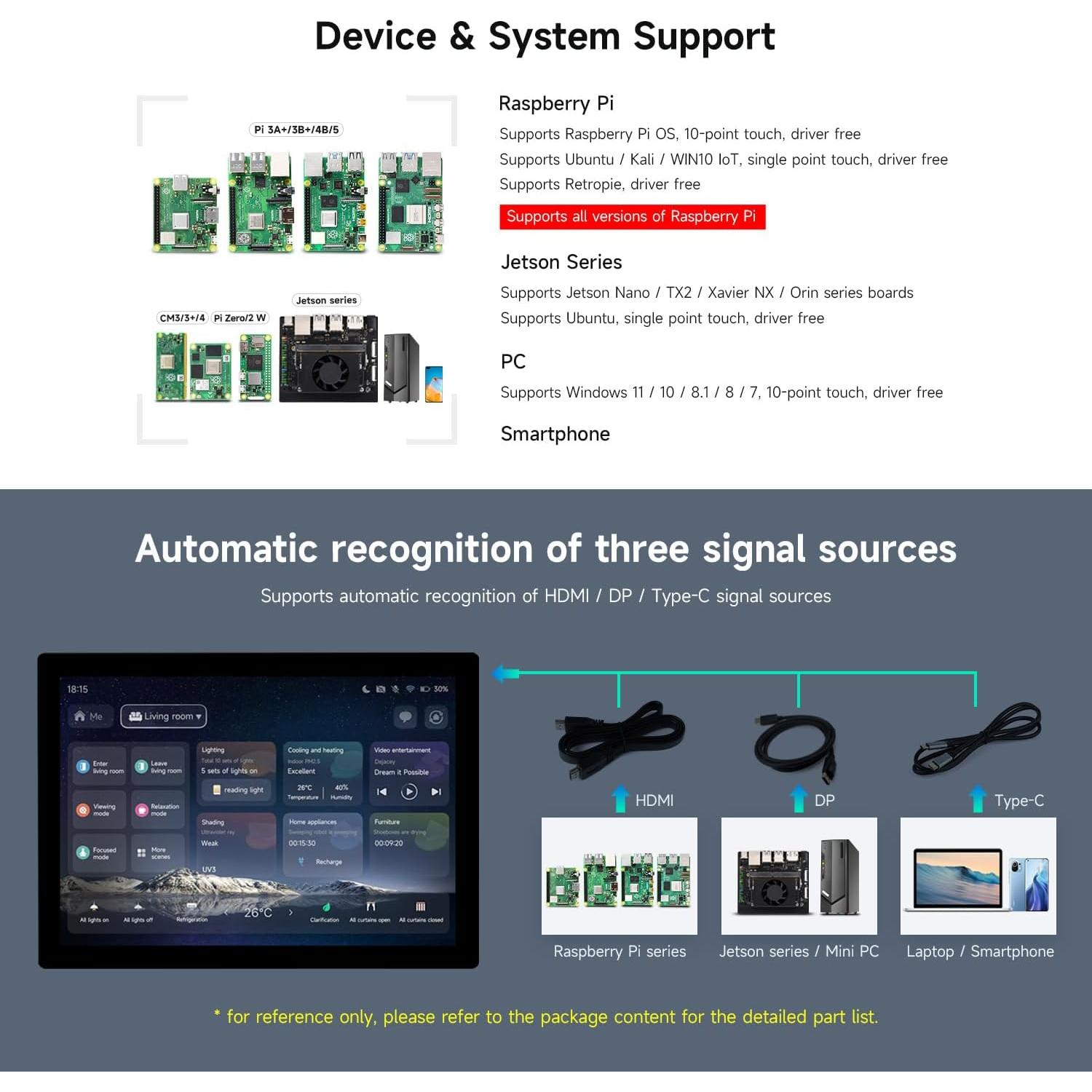 Pantalla Táctil Capacitiva 14" Waveshare 2K 2160x1440
