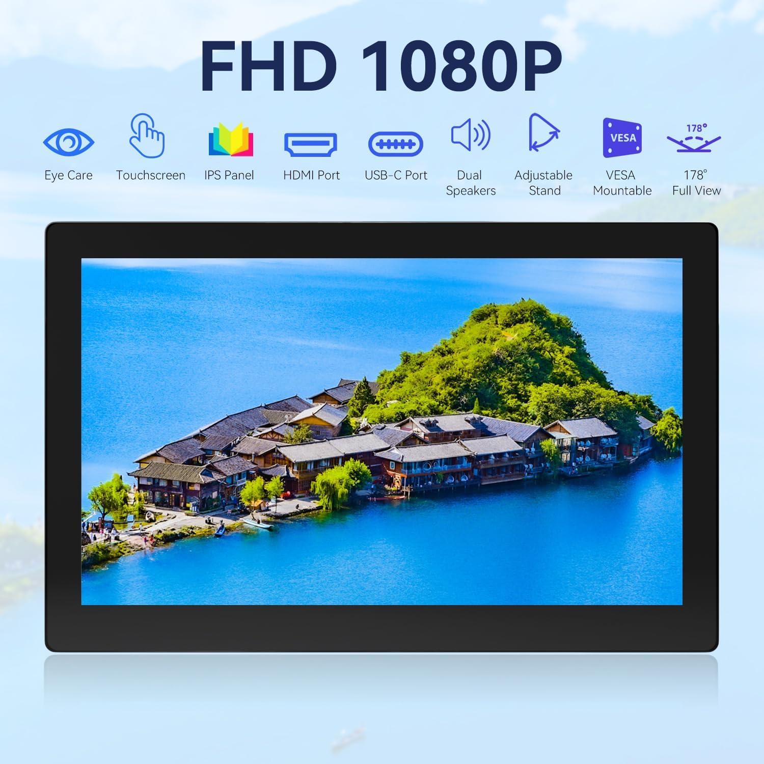 Monitor portátil táctil 10.1" IPS 1920x1080 Kenowa HD-101