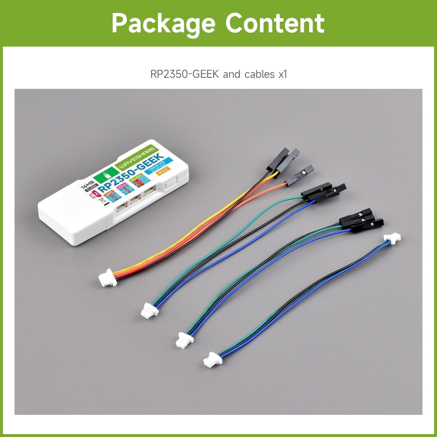 Placa de Desarrollo Waveshare RP2350-GEEK con Pantalla LCD 1.14"