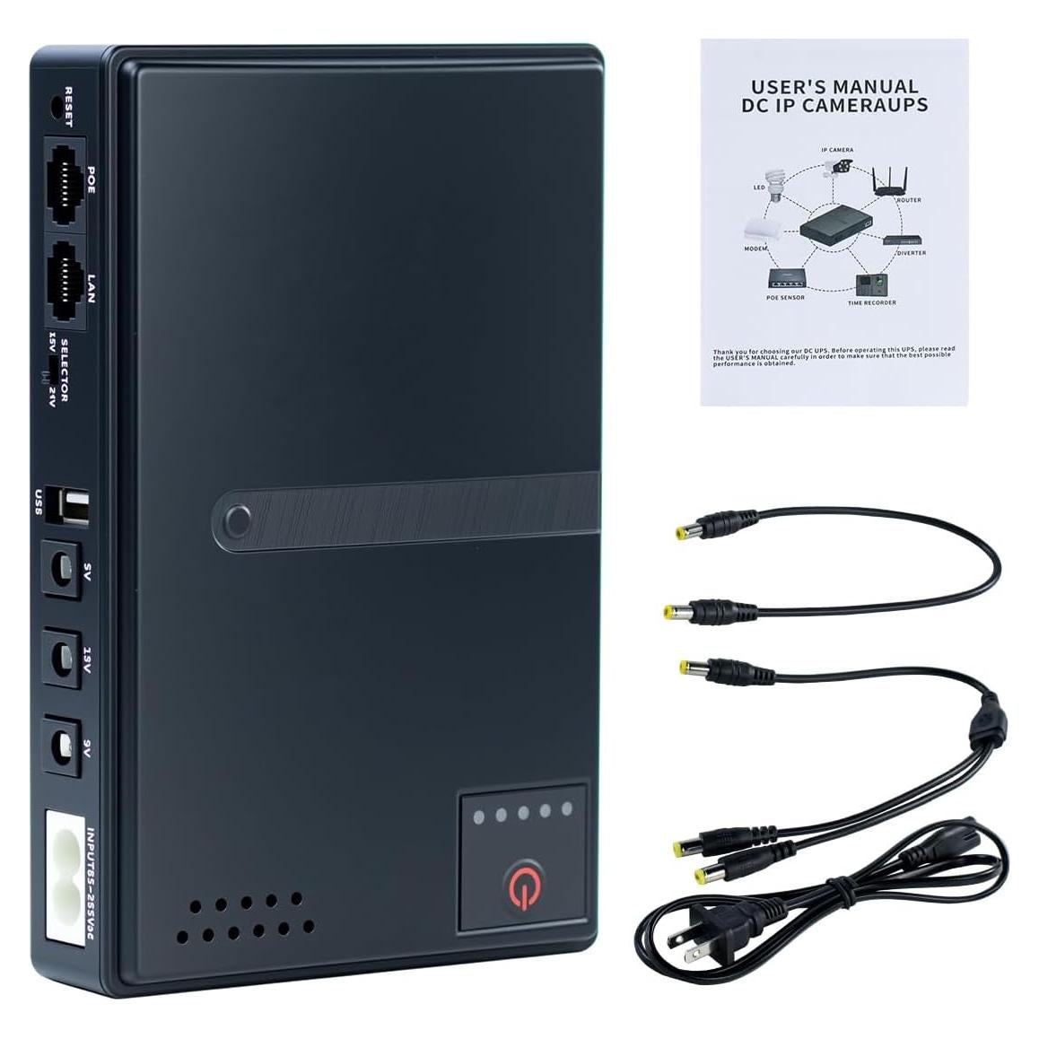 Mini UPS DC Batería de Respaldo 5V/9V/12V/15V/24V Hosyond