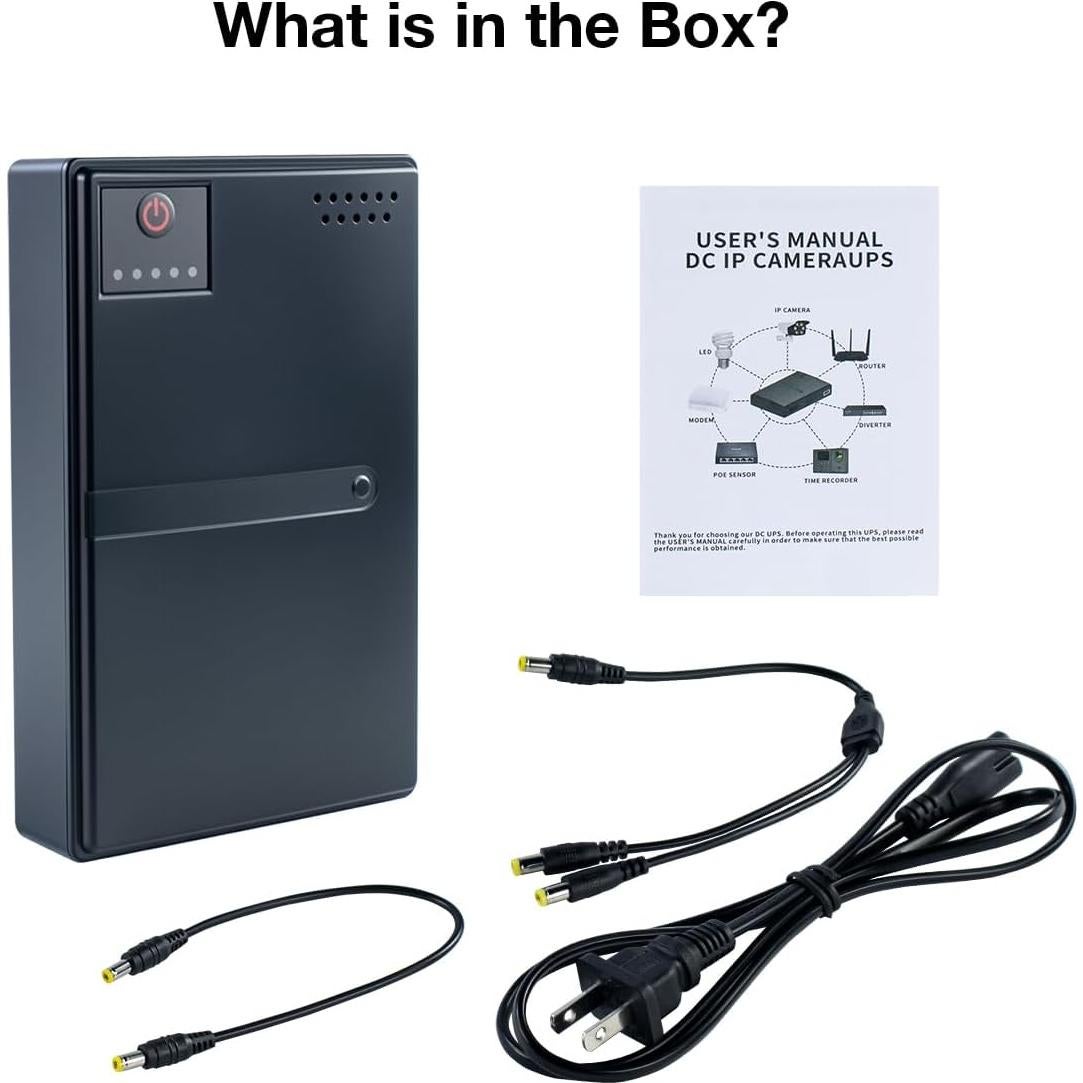 Mini UPS DC Batería de Respaldo 5V/9V/12V/15V/24V Hosyond