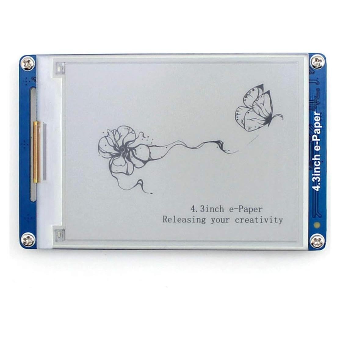 Pantalla E-Ink 4.3" Waveshare 800x600 Serial para Raspberry Pi