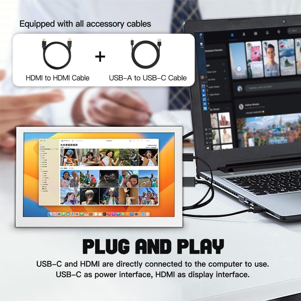 Monitor Portátil 7" Lesown P70CW-T IPS Táctil 1024x600