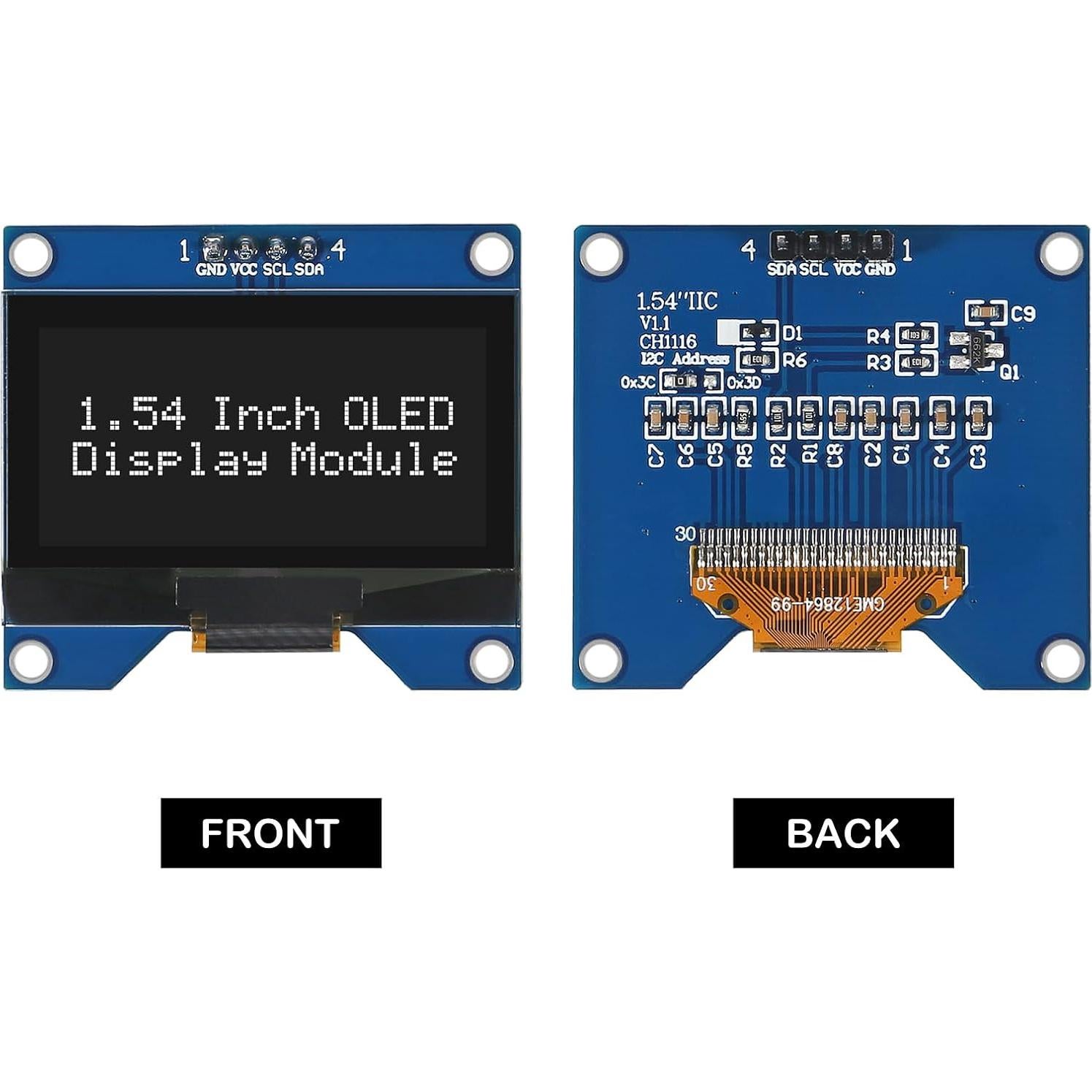 Módulo OLED 1.54" Coliao 128x64 I2C SSD1309 Pantalla