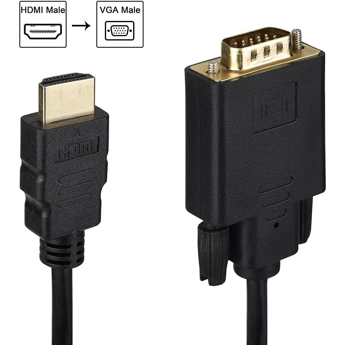 Cable HDMI a VGA Wonlyus 3 Metros Macho a Macho 1080P