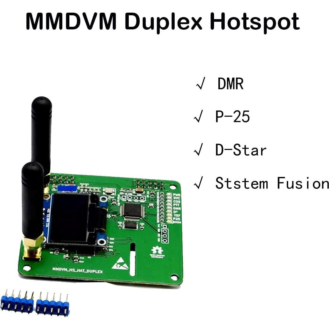 Módulo Hotspot Dúplex GOOZEEZOO MMDVM Dual Hat OLED 0.96