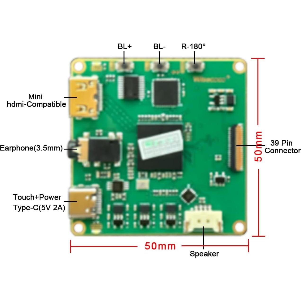 Pantalla AMOLED 7" FHD 90Hz 850 Nits Wisecoco Táctil