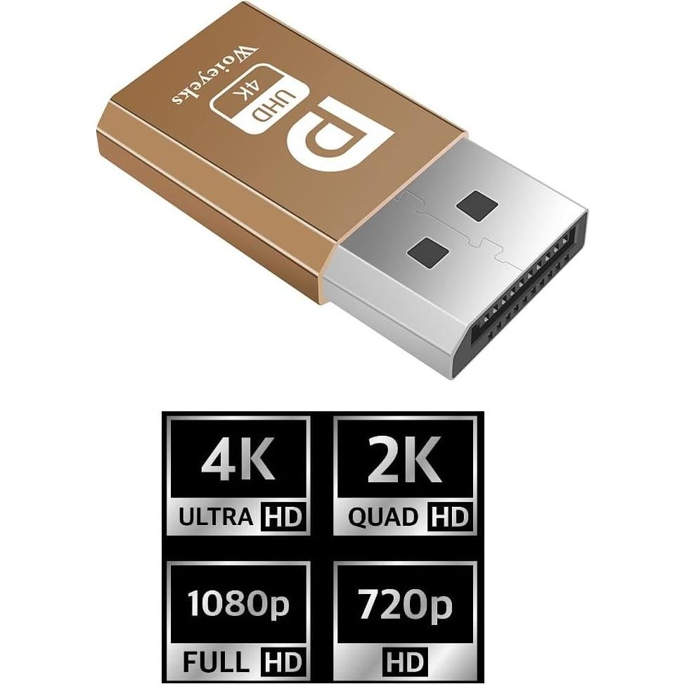 Conector Dummy DisplayPort 4K Woieyeks Paquete de 8