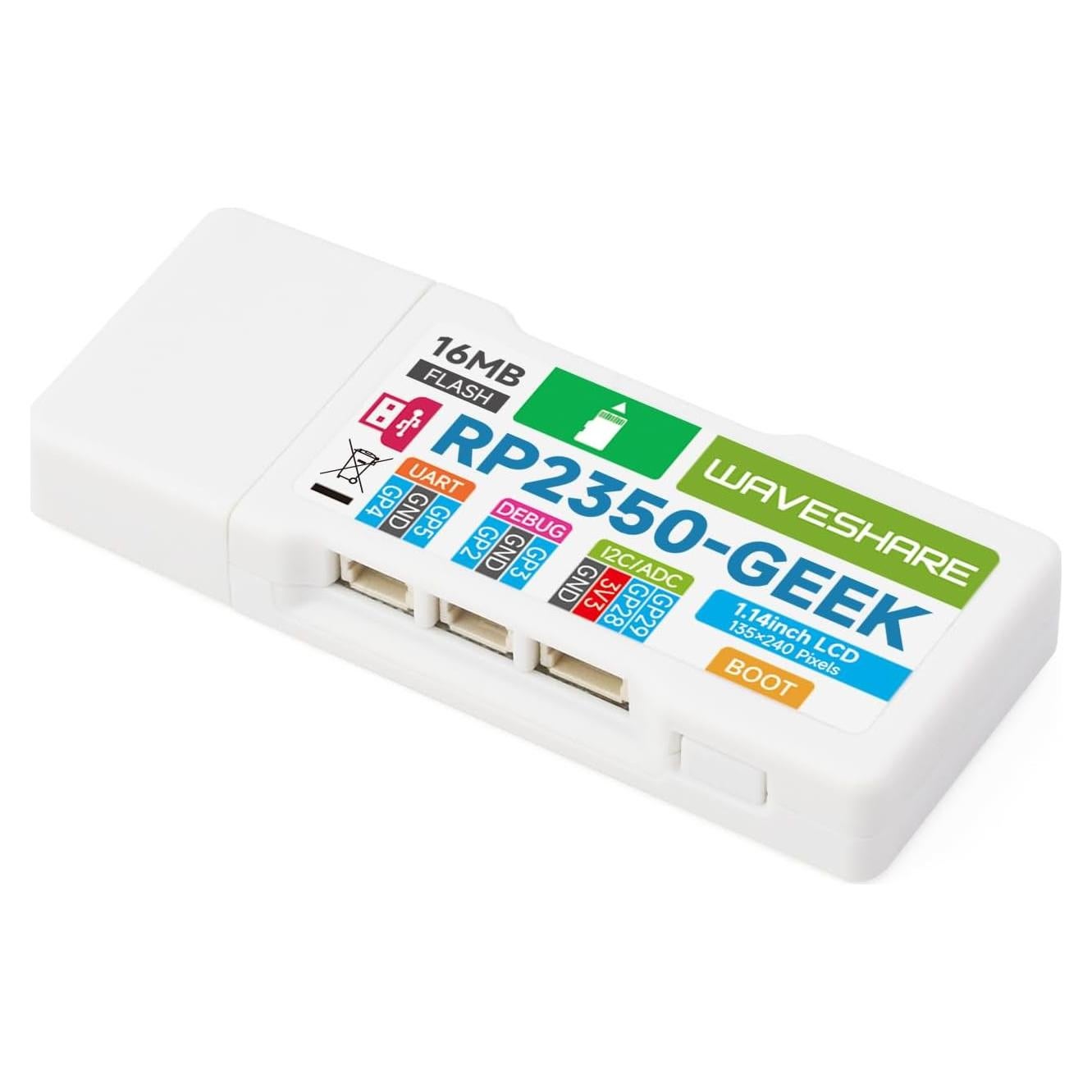 Placa de desarrollo Waveshare RP2350-GEEK con LCD 1.14"