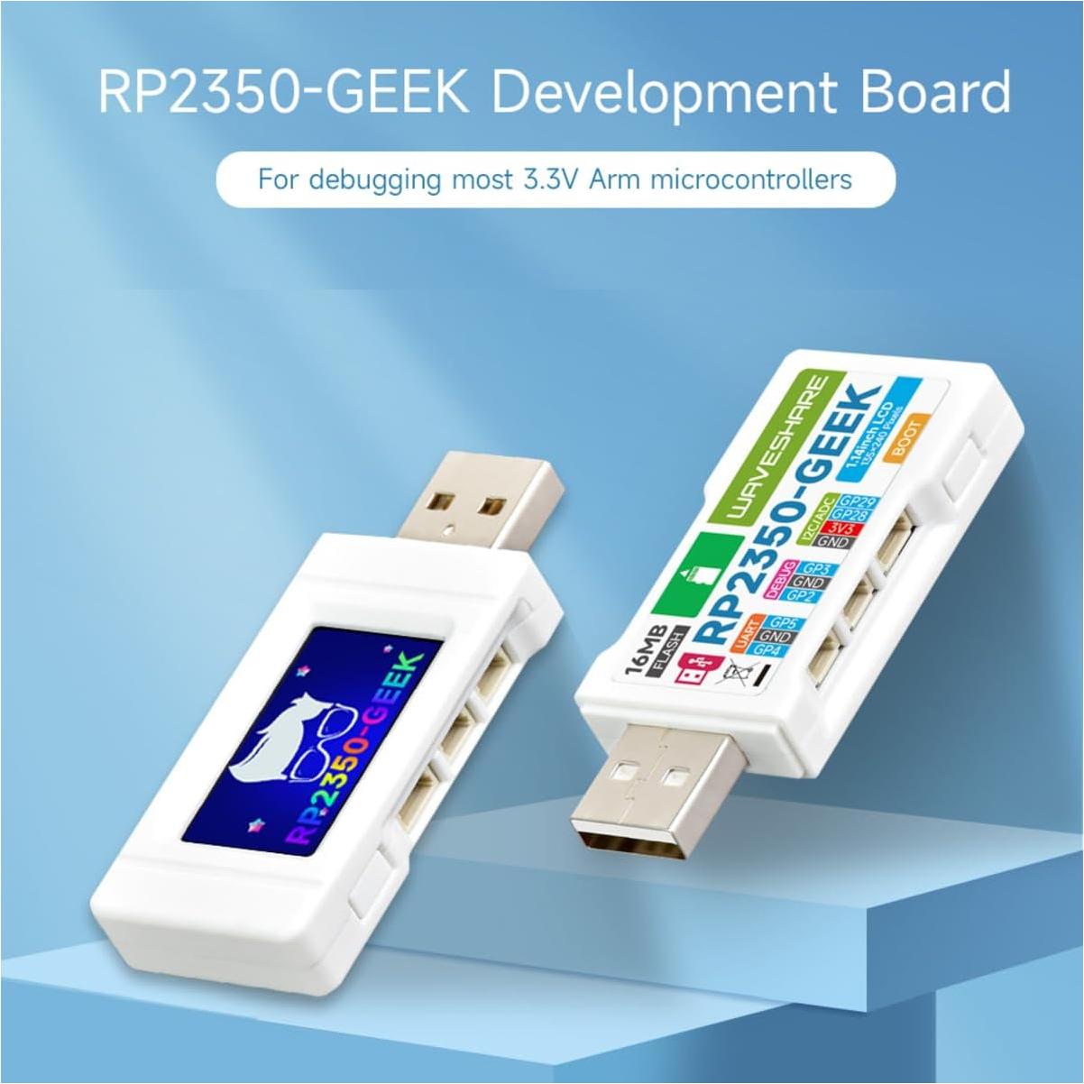 Placa de desarrollo Waveshare RP2350-GEEK con LCD 1.14"