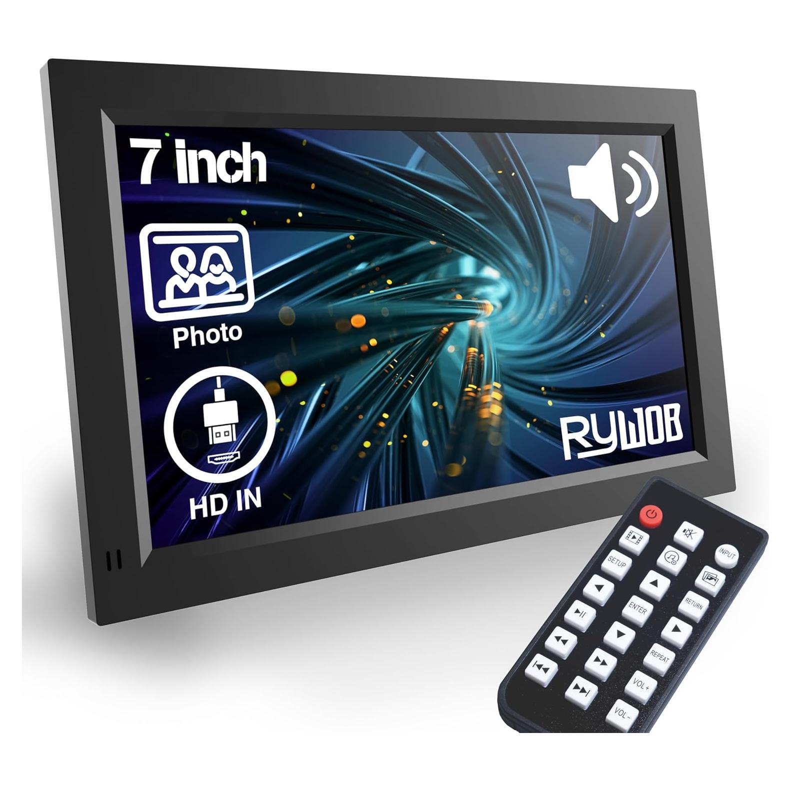 Monitor Portátil 7" Rywob P16-1 HDMI USB AV Altavoces