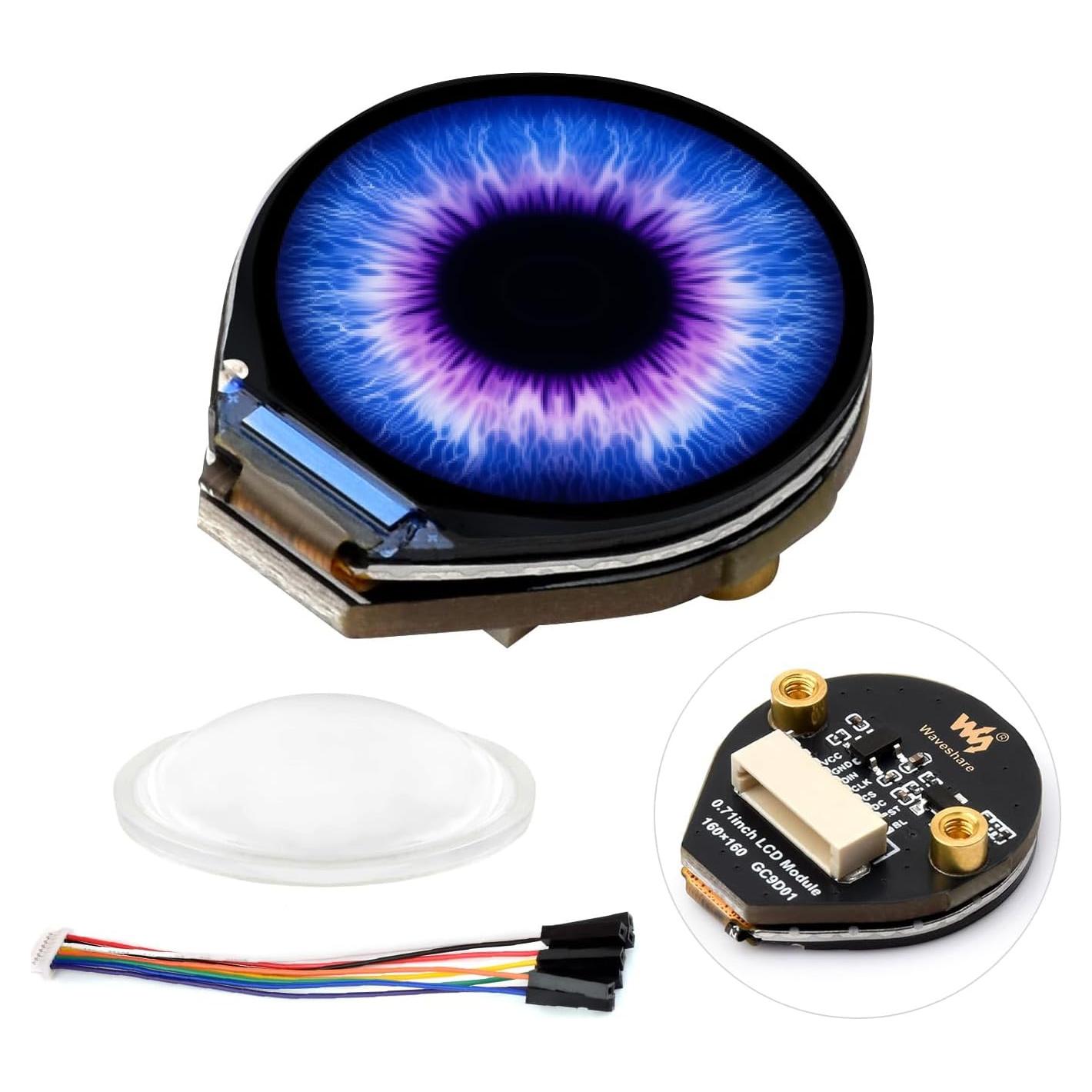 Módulo LCD Redondo Waveshare 0.71" IPS 160x160 SPI