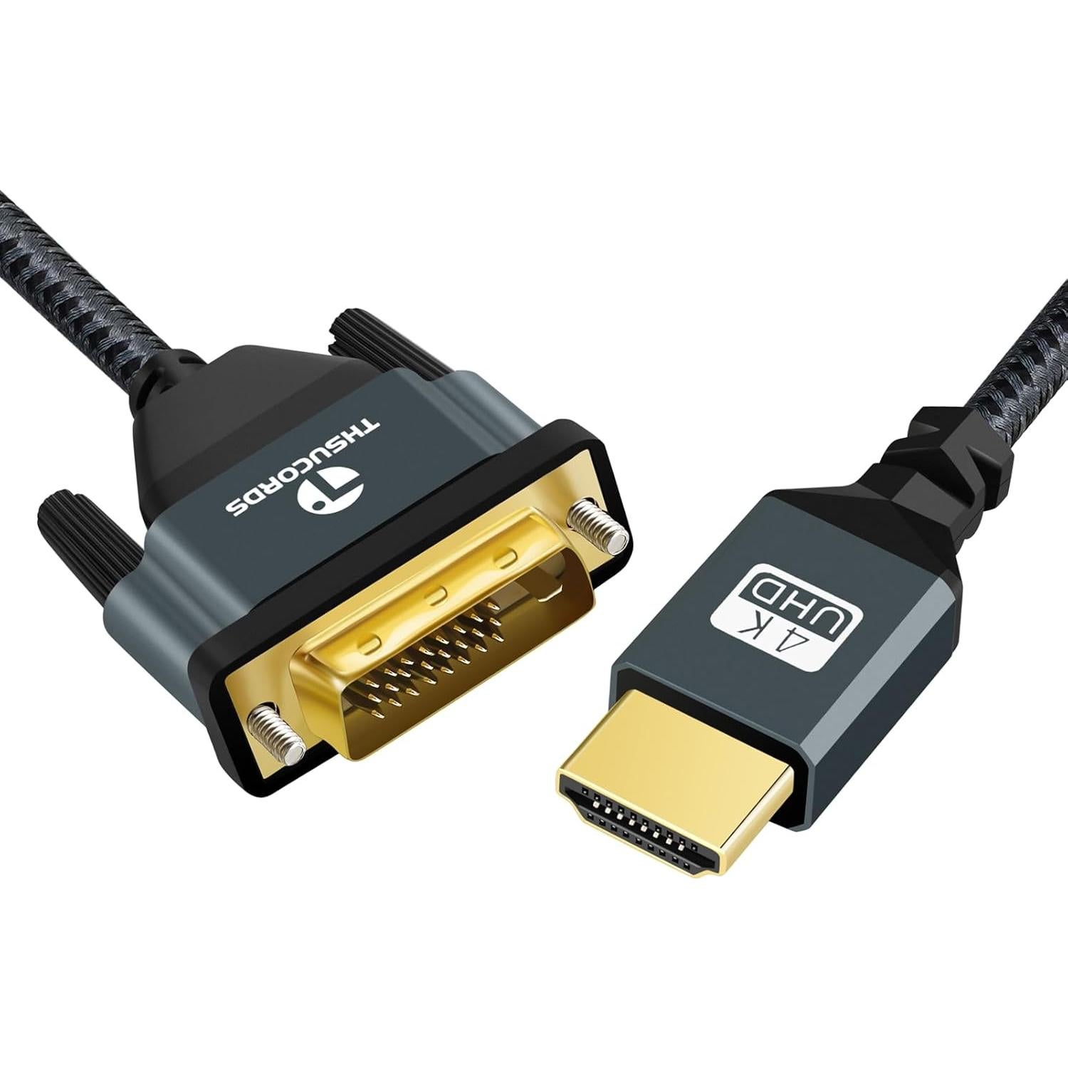 Cable HDMI a DVI 2M 2-Pack Jinglong Adaptador Bidireccional