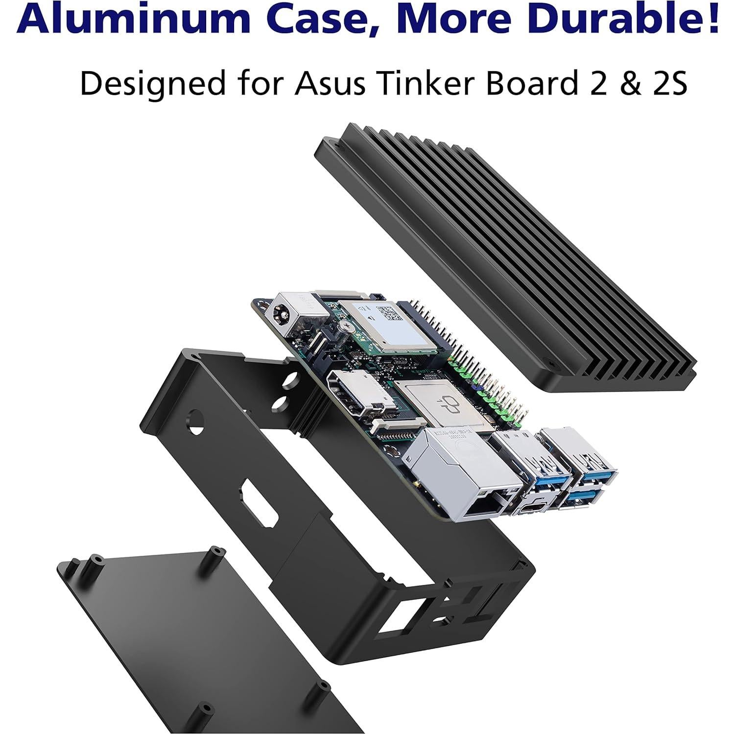 Caja de Aluminio Akasa Skyline Pro para Tinker Board 2/2S