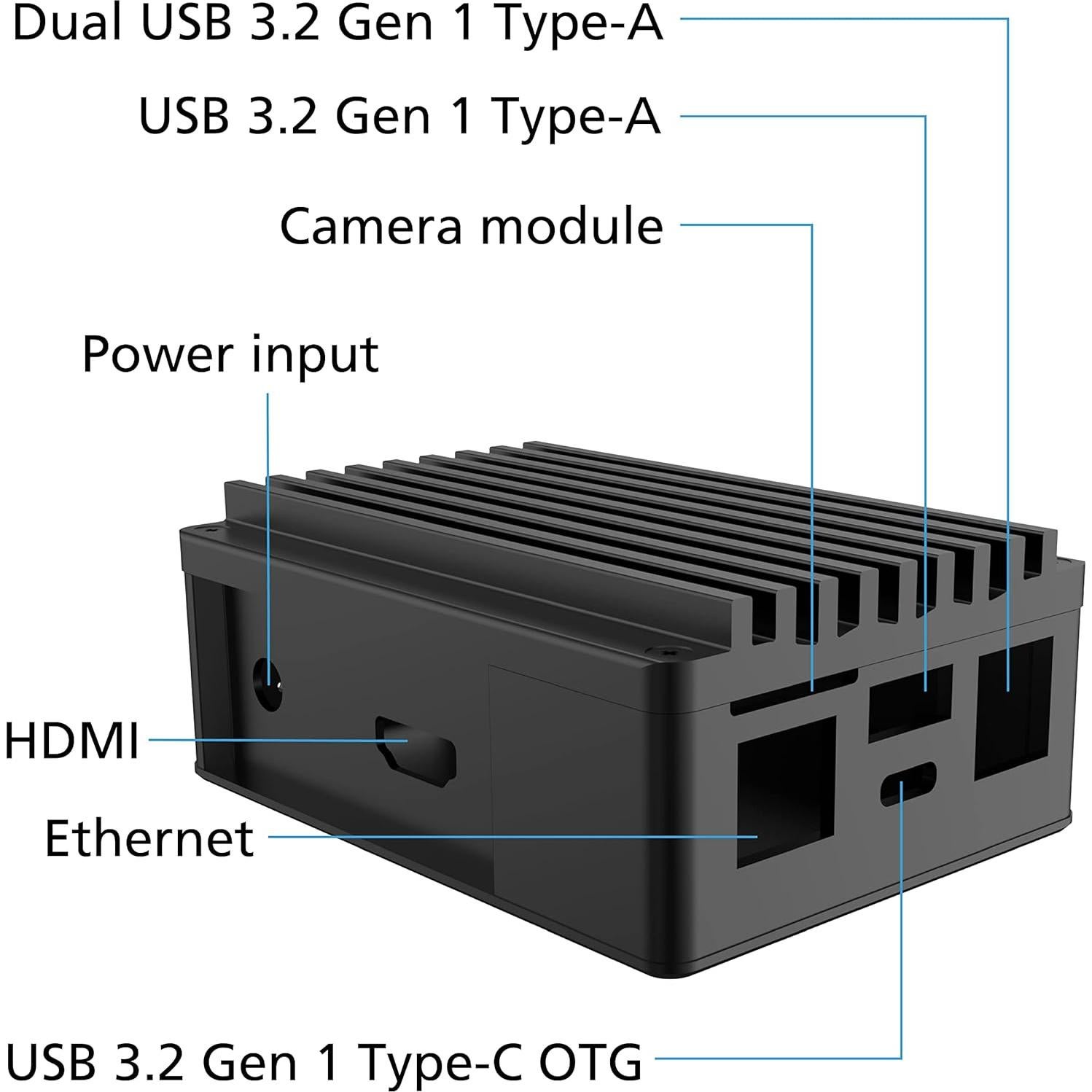 Caja de Aluminio Akasa Skyline Pro para Tinker Board 2/2S