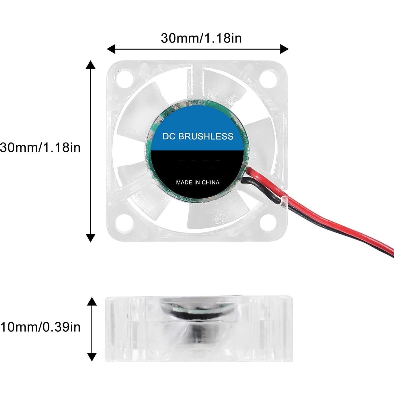 4 Ventiladores 30mm RGB DC 12V Shutao 3010 Silenciosos