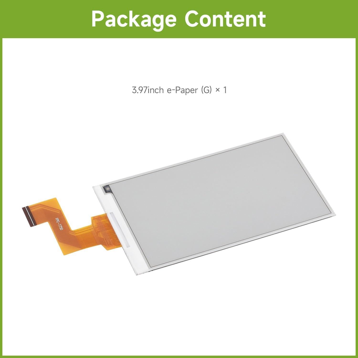 Pantalla E-Paper Waveshare 3.97" 800x480 Rojo/Amarillo/Negro/Blanco