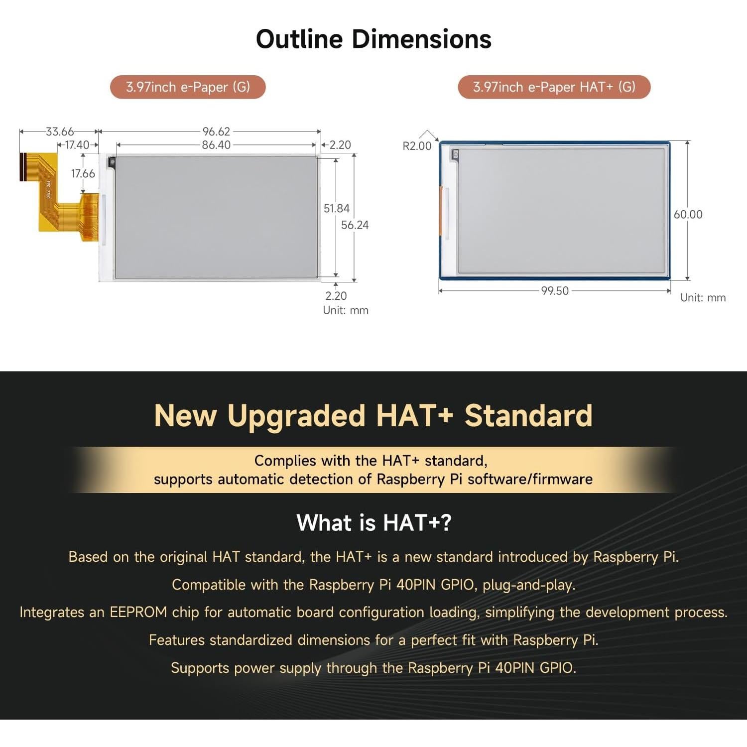 Pantalla E-Paper Waveshare 3.97" 800x480 Rojo/Amarillo/Negro/Blanco