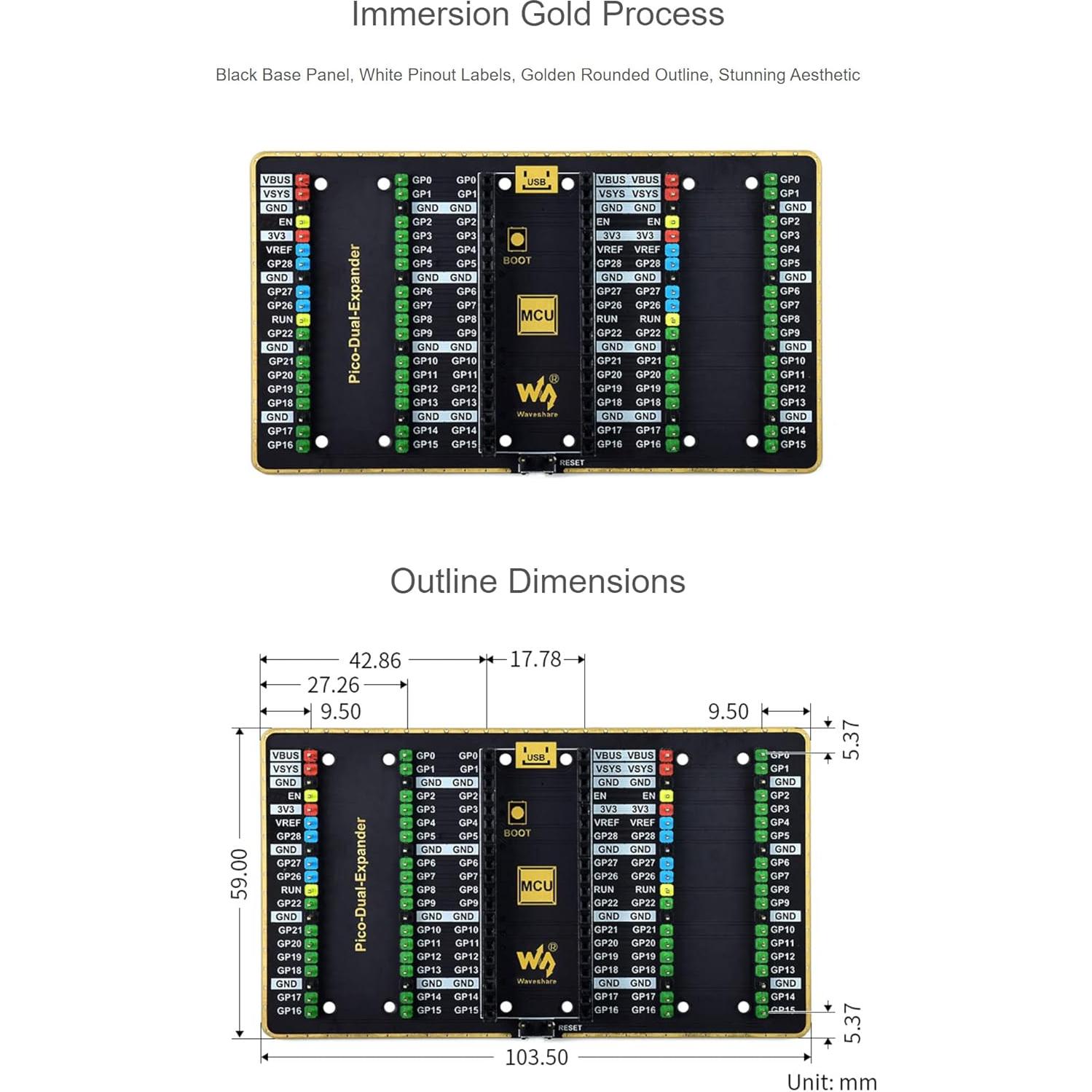 Expansor GPIO Dual Coolwell para Raspberry Pi Pico