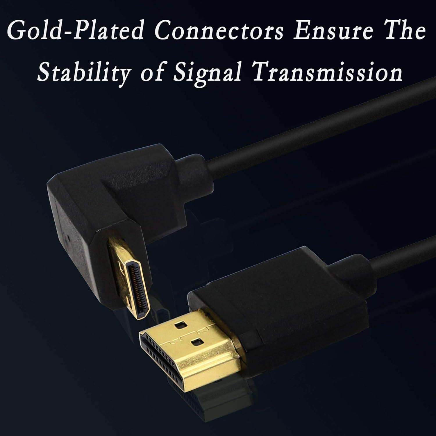 Cable Mini HDMI a HDMI 15cm YOUCHENG 4K 60Hz Ángulo Recto