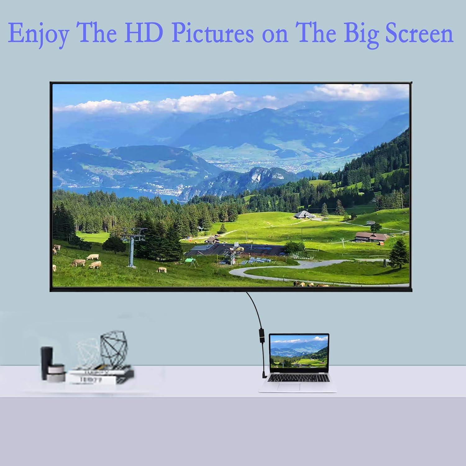 Cable Mini HDMI a HDMI 15cm YOUCHENG 4K 60Hz Ángulo Recto