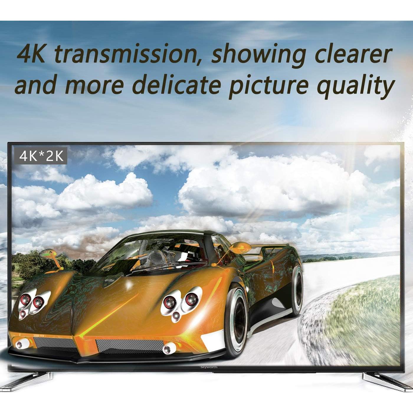 Cable Mini HDMI a HDMI 15cm YOUCHENG 4K 60Hz Ángulo Recto