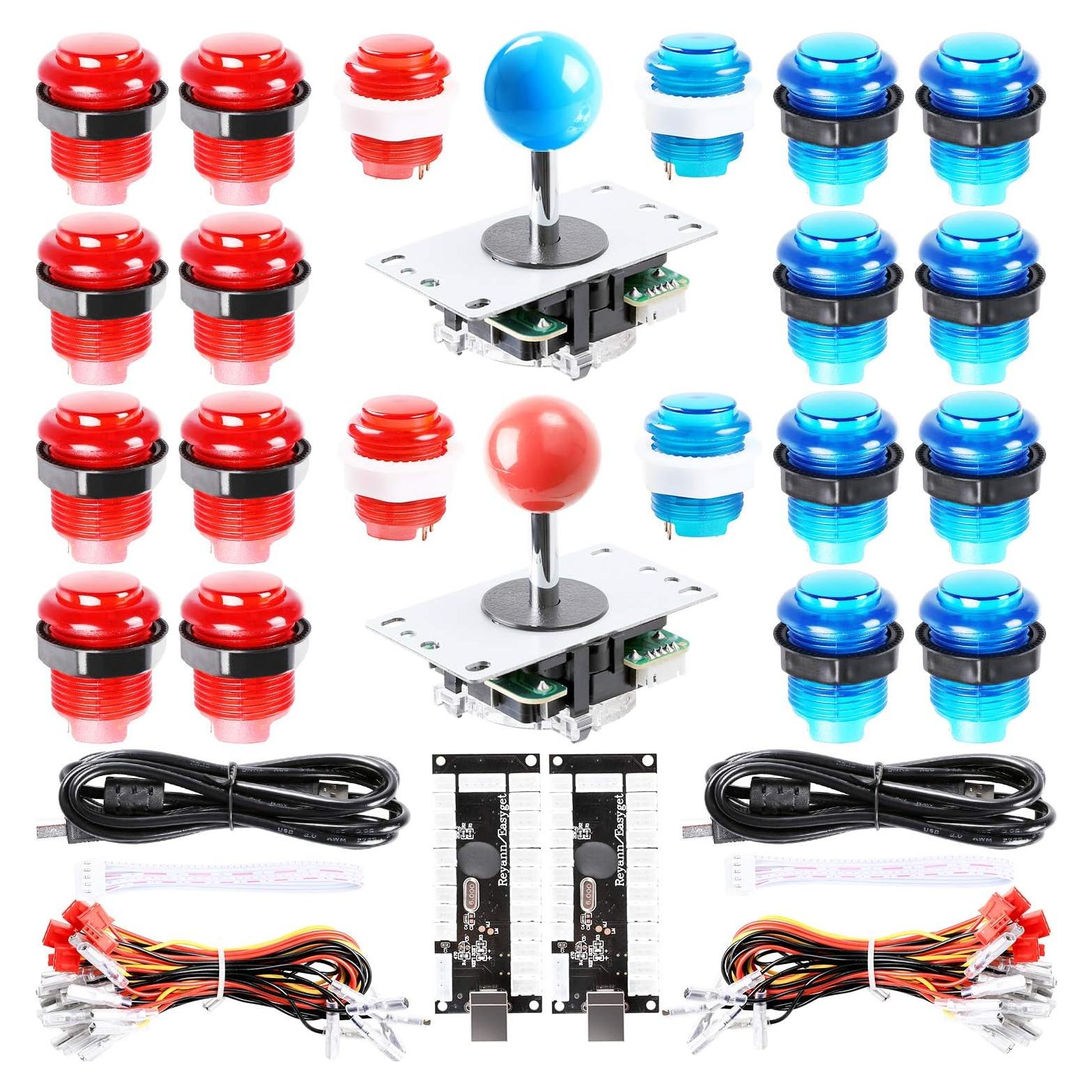 Kit DIY Arcade LED Easyget 2 Jugadores + Codificador USB