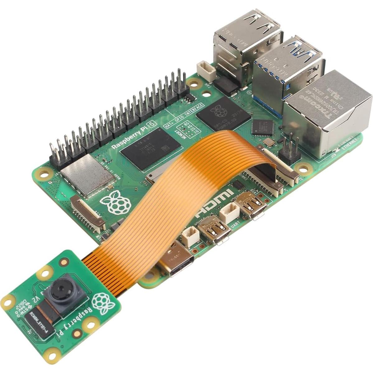 Cable de Cámara ZDE 8cm para Raspberry Pi 5/Zero/Zero W - 2 Piezas