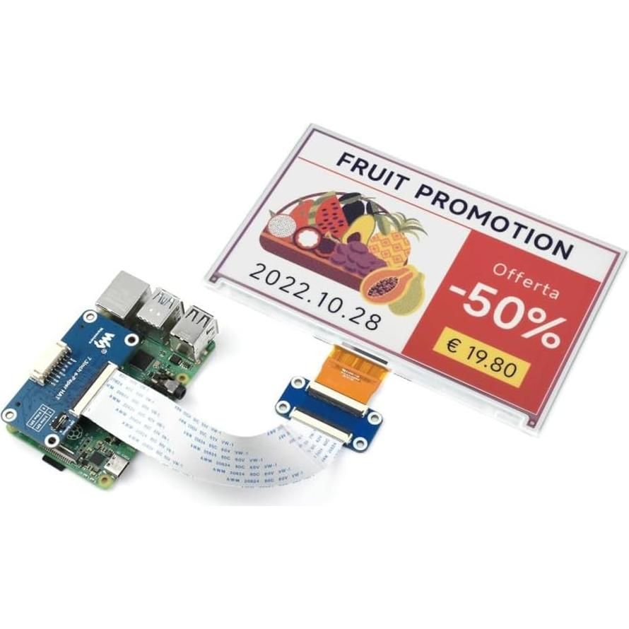 Módulo Pantalla E-Paper 7.3" Unistorm ACeP 800x480 SPI