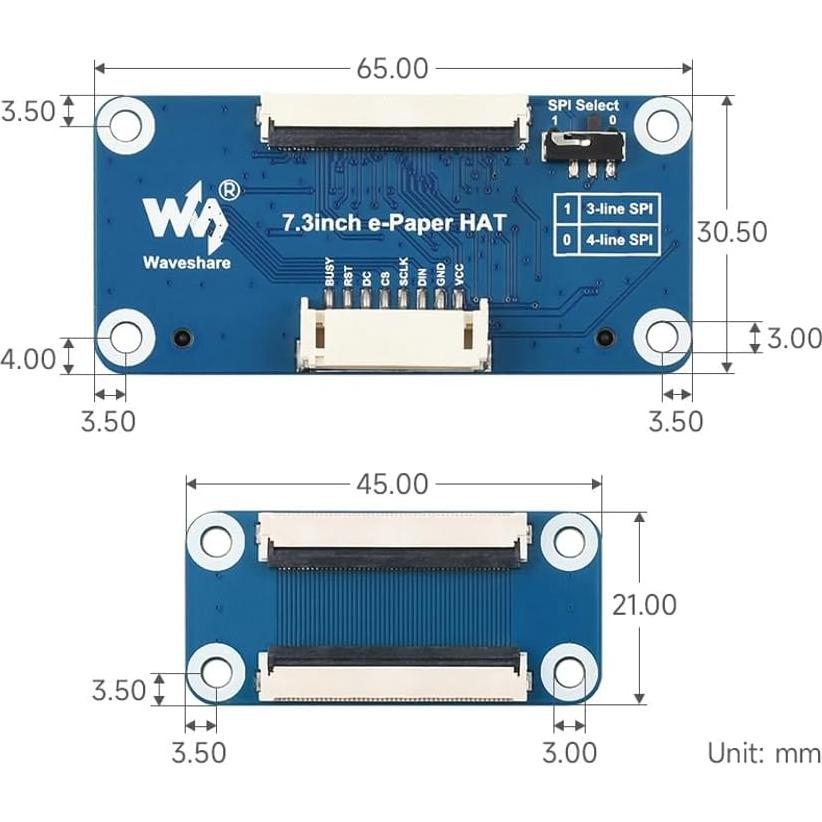 Módulo Pantalla E-Paper 7.3" Unistorm ACeP 800x480 SPI