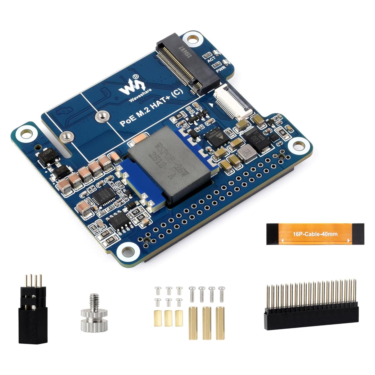 Adaptador PCIe a M.2 PoE Wonrabai para Raspberry Pi 5