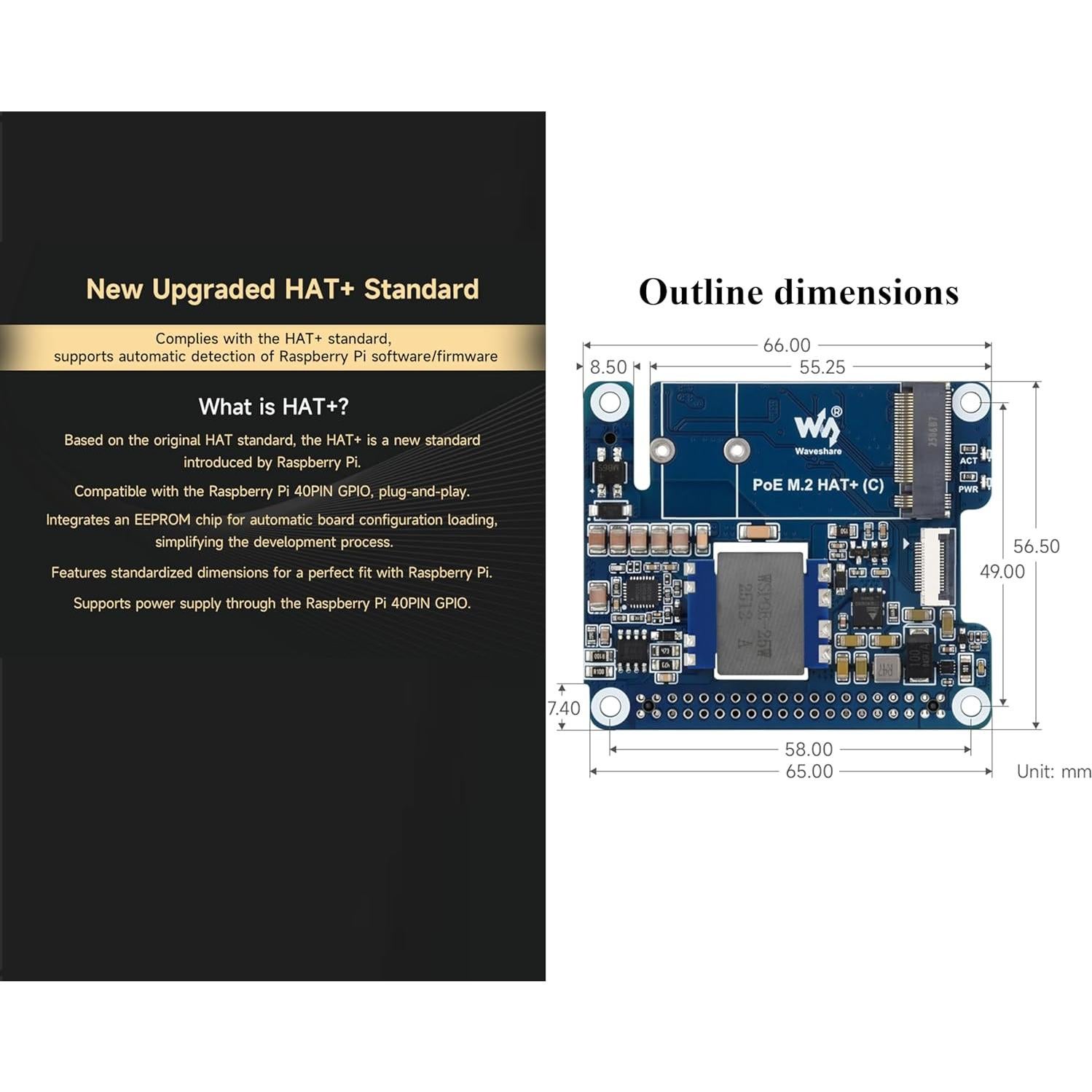 Adaptador PCIe a M.2 PoE Wonrabai para Raspberry Pi 5