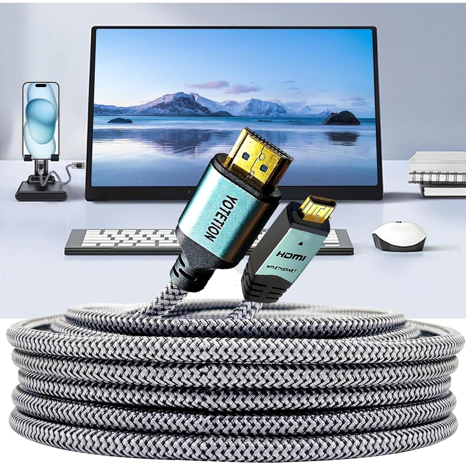 Cable Micro HDMI a HDMI 9.14m LJ 4K Ultra HD 60Hz Compatible