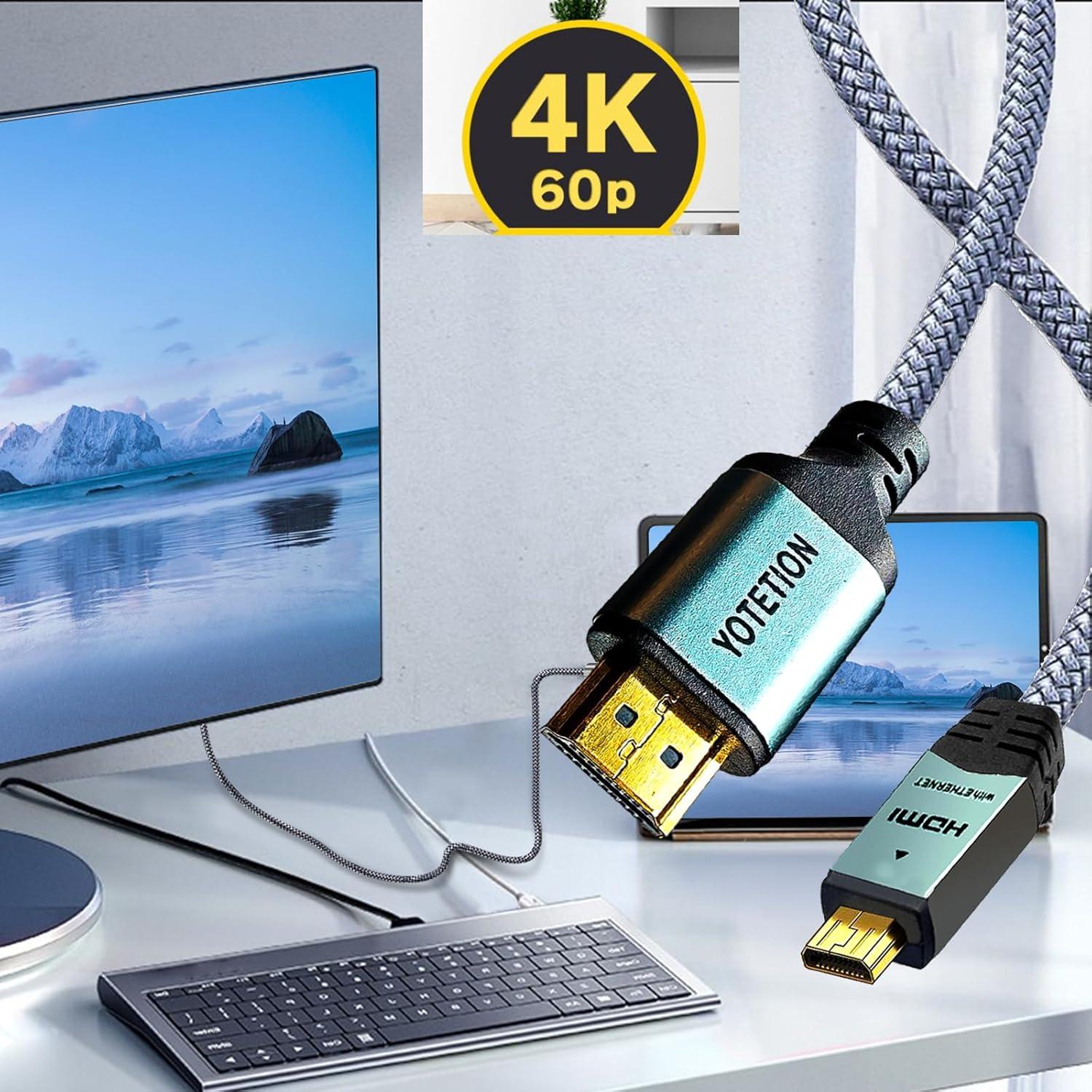 Cable Micro HDMI a HDMI 9.14m LJ 4K Ultra HD 60Hz Compatible