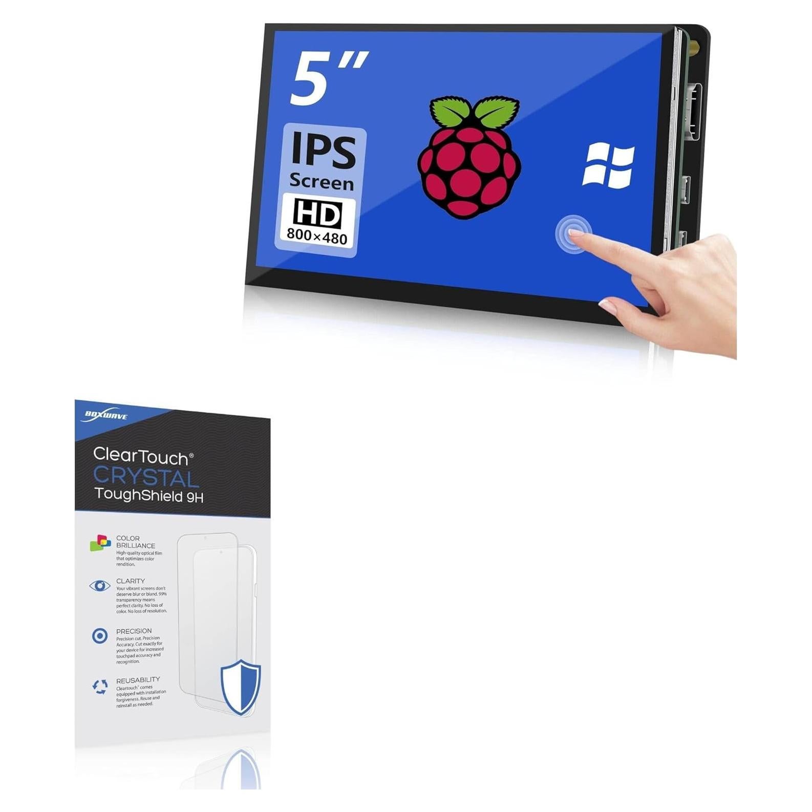 Protector de Pantalla BoxWave 9H para HMTECH Raspberry Pi 5"
