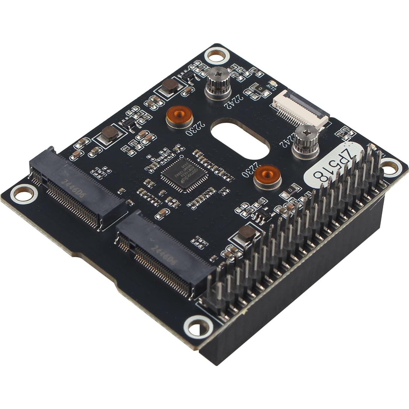 Adaptador ZDE ZP518 PCIe Doble M.2 NVMe para Raspberry Pi 5