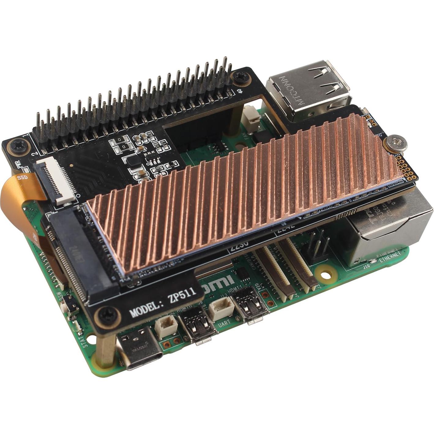 Disipador de Calor M.2 SSD ZDE Cobre 70x20x2mm con Almohadilla Térmica