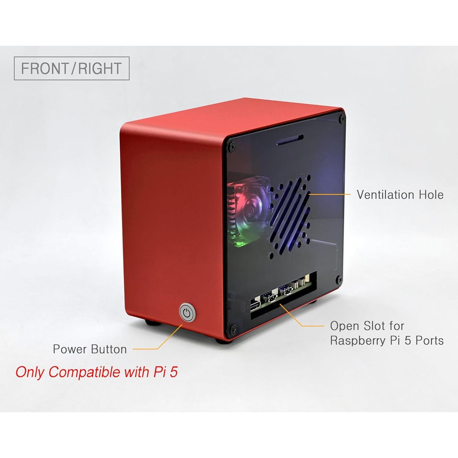 Caja Mini Torre ElectroCookie para Raspberry Pi 5 con SSD 256GB