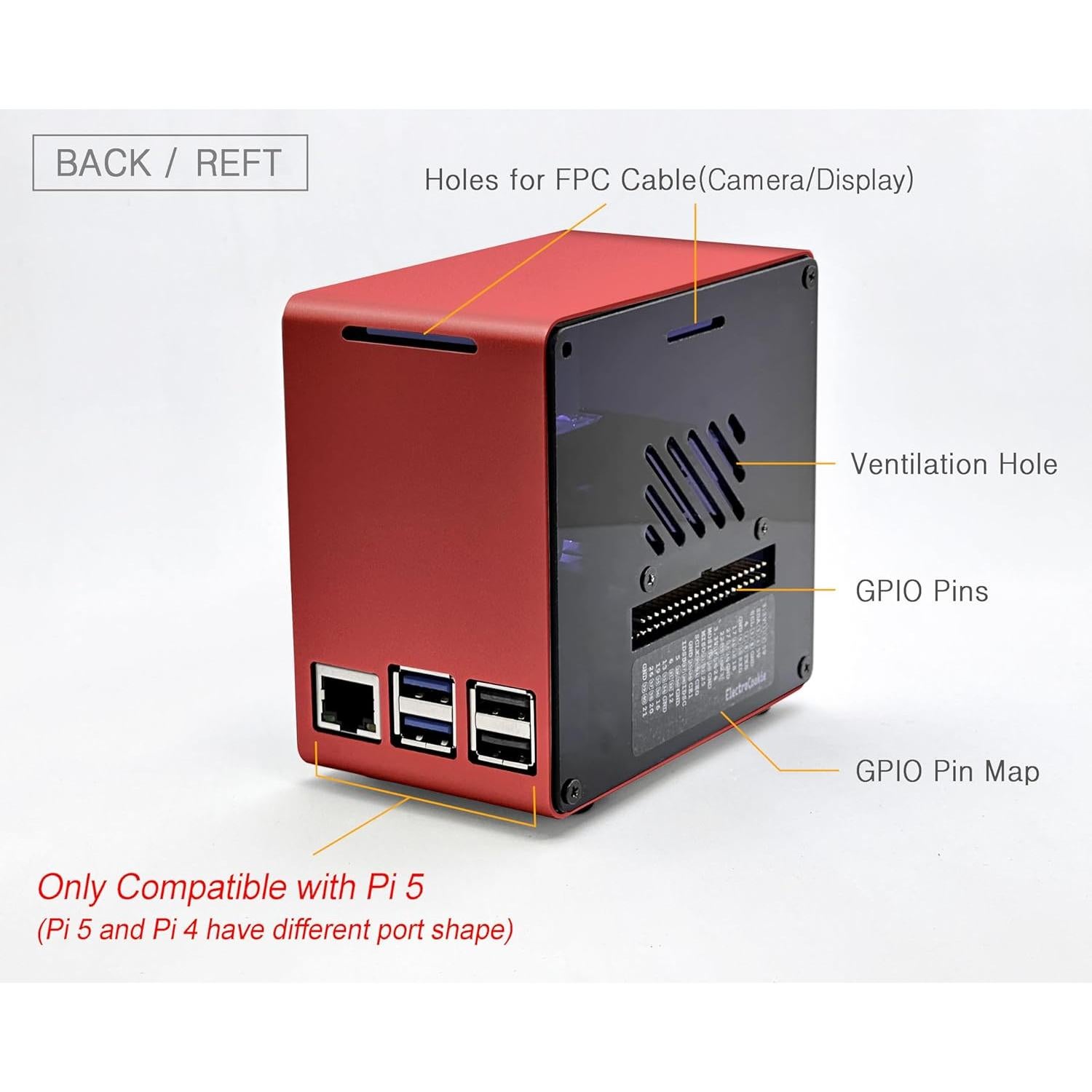 Caja Mini Torre ElectroCookie para Raspberry Pi 5 con SSD 256GB