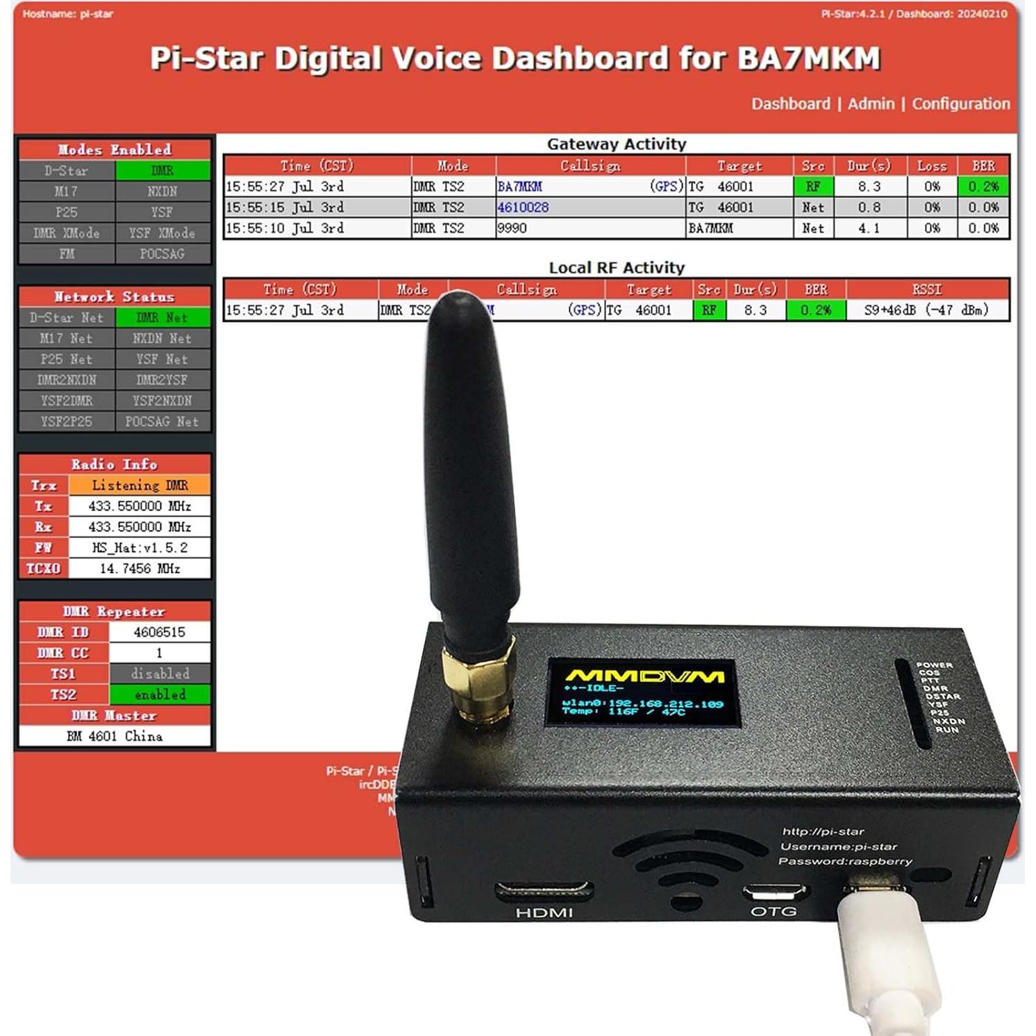 Hotspot VHF UHF MMDVM yyiikee Raspberry Pi Zero W