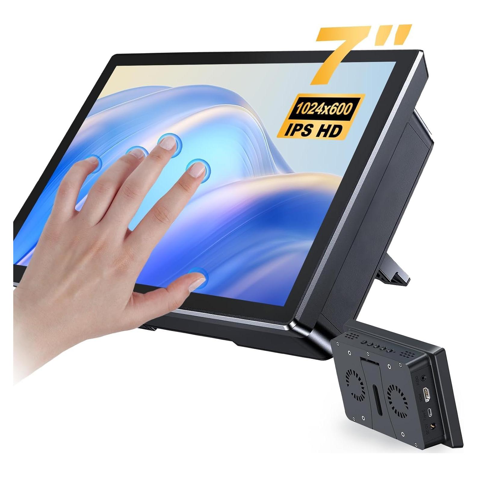 Pantalla Táctil 7" IPS 1024x600 para Raspberry Pi y Jetson Nano