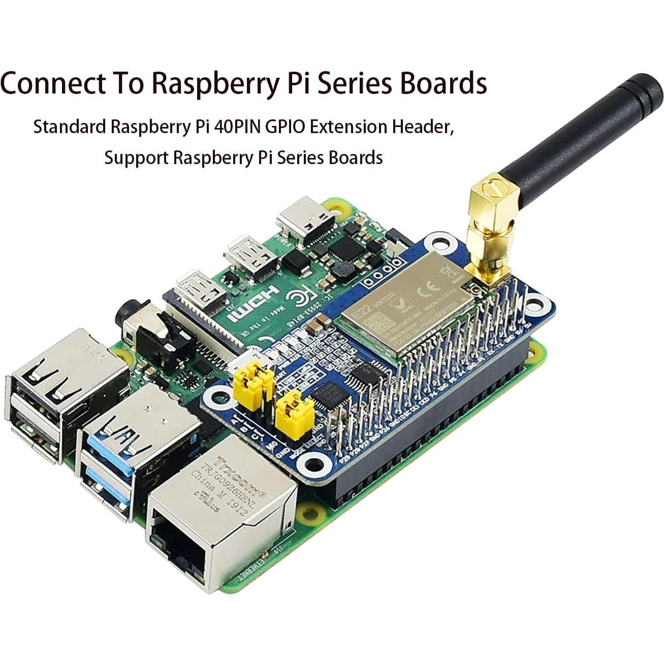SX1262 LoRa HAT para Raspberry Pi 915MHz 5km Transmisión