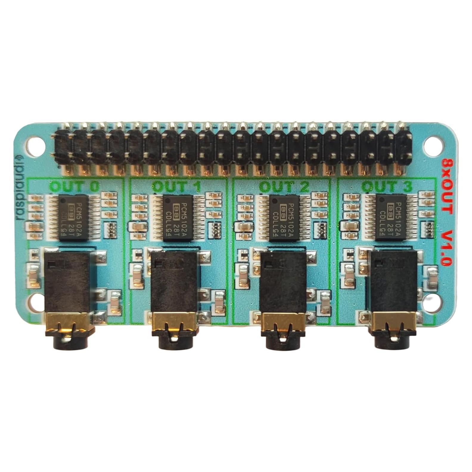 Escritorio 8xOUT RASPIAUDIO para Raspberry Pi 5 - Audio 8 Canales